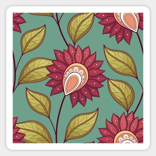 Spring Pattern with Floral Motifs Sticker